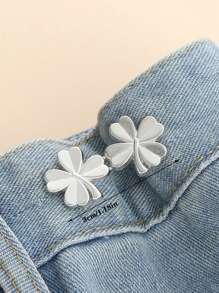 2pcs/Set Detachable Clover Waist Cincher For Jeans, Waist Size Adjuster - Multicolor - View 3