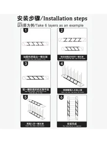 Shoe Racks 6 Pairs 14 Pairs And 10 Pairs Portable Shoe Storage Organizer Lightweight Portable Easy To Assemble - trắng - Xem 2