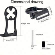 1 pièce Rallonge de support d'ordinateur de vélo, support de lumière/caméra de vélo de route, support d'extension pour lampe, caméra, smartphone, lampe de poche, avec adaptateur universel