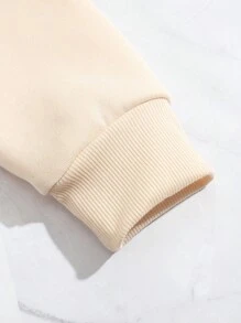 Women's Fashion Casual Creative Neon Printed Hooded Sweatshirt - Màu be - Xem 3