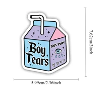 1 miếng dán hình nước mắt của cậu bé - Thiết kế Pastel Goth - Hoàn hảo cho máy tính xách tay, bình thủy tinh , v.v. - Miếng dán vinyl đáng sợ, dễ thương và chống ngày lễ tình nhân - Và chủ đề Smash - Chất lượng cao và bền - Nhiều màu - Xem 2