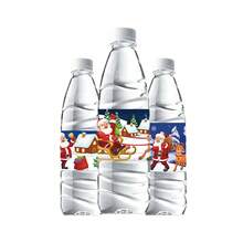 Etiquetas para botellas de agua de Navidad, pegatinas a prueba de agua para regalos de fiesta para niños, decoraciones de fiesta de Navidad - Multicolor - Ver 3