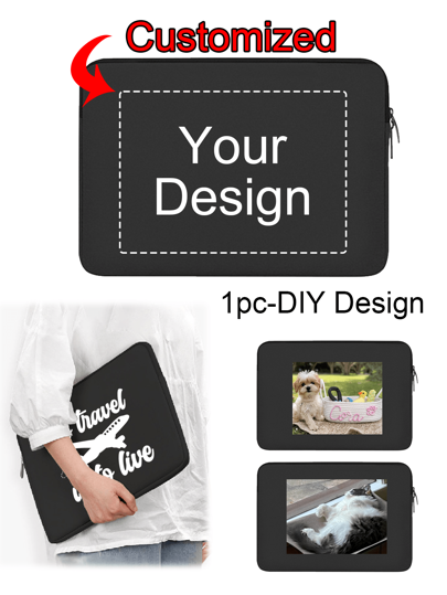 1개 13인치 DIY 프린트 노트북 슬리브, 미니멀리스트 서류 가방, 노트북 보호 케이스, 노트북 통근 서류 가방, 문서 보관 가방