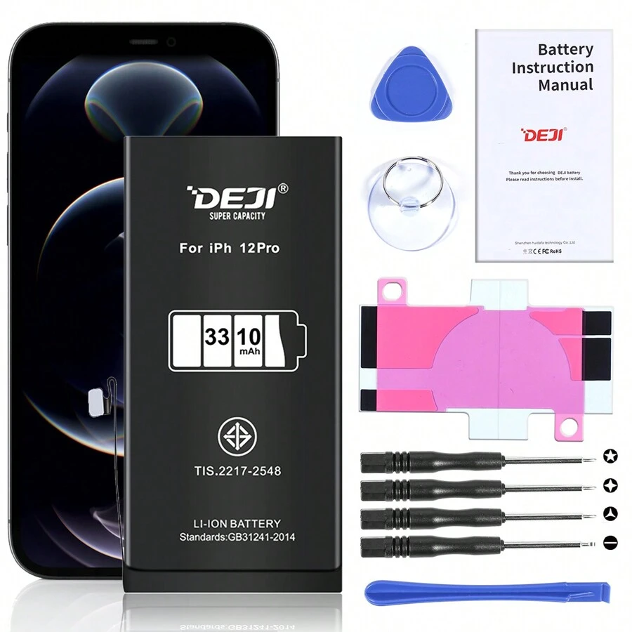 High Capacity OEM Replacement Internal Battery For Apple IPhone 11/11 Pro/11 Pro Max/12 Pro/12 Pro Max/12 With Replacement Tool Kit - iPhone 12 Pro - 查看 1