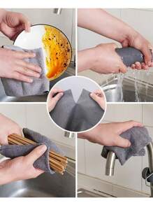 1 卷（20 件）9.84 英寸可重复使用撕拉式清洁抹布、超细纤维毛巾，适用于柔软的汽车清洁抹布、吸水厨房擦拭布、无绒清洁湿巾