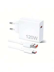 Carregador rápido de 120W com 6A USB C cabo 1M para Mi Turbo Charge, carregador rápido com USB C cabo para 12T 11T Pro 12 Lite 12X, Redmi Note 11 11S 10 Pro, Mi 11 Ultra 11i