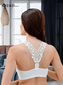 Kit1/3Seamless Lingerie Top Bra Without Underwire With Lace Swimdress,Random Color - Nhiều màu - Xem 2