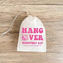 5 Pieces Personalised Custom Hangover Recovery Kit Gift Bags Wedding Engagement Disco Cowgirl Bachelorette Hen Do Party Bach Weekend Bridal Shower Bride's Last Disco Stayin Alive Birthday Decoration Bridesmaid Favor