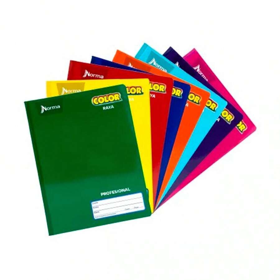 PROFESSIONAL SEWN NOTEBOOK 100 MIXED SHEETS, ASSORTED COLORS - 彩色 - 查看 1