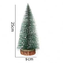 1 cây thông Noel mini để bàn trang trí, cây thông Noel hình lá thông tuyết - màu xanh lá - Xem 14