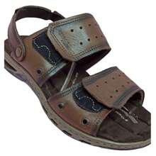 Pegada Men's Aniline Leather Sandal With 3 Types Of Adjustments - Màu nâu  Mocha - Xem 7