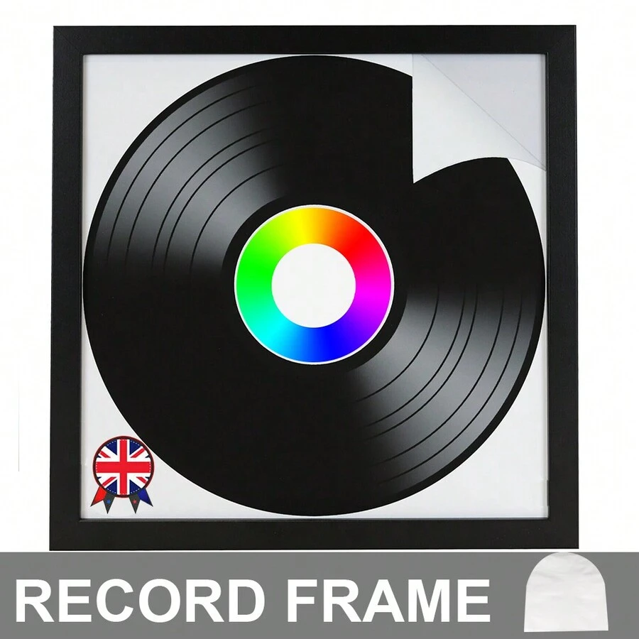 12" Vinyl Record Frame Wall Album Art Display Frame For LP Cover Sleeve Black - Black - View 1