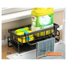 Kệ đựng đồ nhà bếp, Kệ đựng miếng bọt biển cho bồn rửa nhà bếp, Kệ đựng miếng bọt biển xà phòng rửa chén tự thoát nước cho quầy bar, Sắp xếp và lưu trữ nhà bếp, Phụ kiện thiết yếu cho gia đình - Nhiều màu - Xem 4