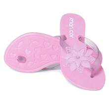 Mar&Cor Maresia Flor Kids Girl's Flip Flops Sea&Cor - 淺粉色 - 查看 1