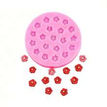 1 件 3 款 6/20 腔 3D 玫瑰/樱花花形 DIY 设计硅胶模具，小型迷你可爱樱花花模具，用于创意芳香疗法粘土首饰制作、香皂、蜡烛杯蜡装饰等，树脂和聚合物粘土工艺工具模具，手工礼品制作用品，适用于婚礼毕业生日派对装饰 - 多色 - 查看 7