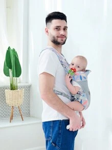 Baby Leaf Print Breathable Polyester Carrier For Outdoor - Multicolor - View 6