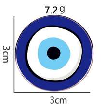 1pc Evil Eye Design Brooch Pin, Metal Alloy Blue Eye Badge Accessory - Multicolor - View 2