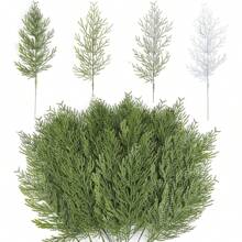 40pcs 35cm/13.8in Artificial Pine Tree Branches, Green Cedar Plastic Twigs, For DIY Christmas Tree, Wreath, Holiday Decoration, Vase Filler Home Decor Christmas Decorations Room Decor - Multicolor - View 2