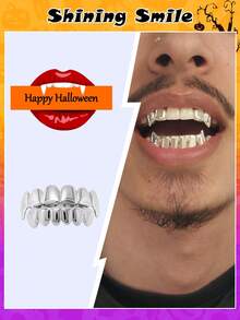 novani 1pc Halloween Vampire Teeth  Fangs Fake Teeth For Halloween Costume Cosplay Party Props Party Favors - Multicolor - View 14