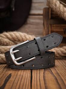 1pc Men's PU Leather Belt, Suitable For Casual And Business, Gifting Summer, School Fall, Autumn, Halloween Autumn-Winter Accessories,Suitable For Teens, Youth,Men,Casual, Outdoor, Athletic, Vacation, Graduation Gifts, Birthday, Daily Wear - Pin Buckle Belt - View 6