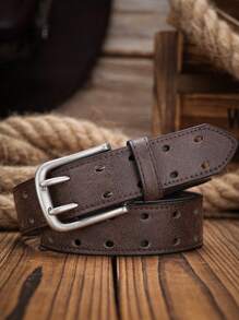 1pc Men's PU Leather Belt, Suitable For Casual And Business, Gifting Summer, School Fall, Autumn, Halloween Autumn-Winter Accessories,Suitable For Teens, Youth,Men,Casual, Outdoor, Athletic, Vacation, Graduation Gifts, Birthday, Daily Wear - Pin Buckle Belt - View 5