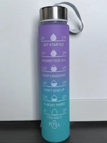 1 件 300ml/750ml/2000ml 大容量粉紫渐变 PC 水瓶 双色渐变水瓶 夏季水瓶 便携式运动健身吸管杯 适合居家户外旅行使用 - 彩色 - 查看 3