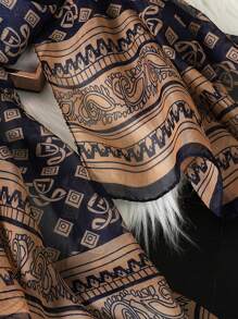 1PC Women's Small Size Thin Bohemian Vintage Wind And Snow Spinning Scarf, Light And Thin, Breathable And Smooth, Suitable For All Seasons, Can Be Used As A Shawl, Suitable For Sun Protection, Matching Clothes, And Holiday Dressing Winter Fall