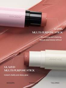 JOOCYEE SATIN Multipurpose Stick S408 Nude Beige, Long-Lasting Blush Suitable For Eyes And Cheeks - S408 Bare Oak - View 10