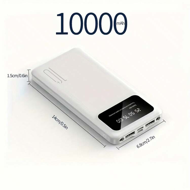 10000/20000MAh Large Capacity Portable Power Bank, 5V2.1A Portable USB Charger, Compatible With Android/IPhone Devices (2xUSB Output, Type-C,Micro), Polymer Lithium Battery With LED And Digital Display, Safe And Stable - Multicolor - View 8