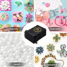 10 piezas, bolsas de organza transparente para agradecer, bolsas de compras claras negras pequeñas para joyas, regalos, bolsas de favor de boda con cordón para negocios, boda, caramelos, maquillaje, jabón, envoltorios de regalos, bolsas de favor de organza para maquillaje, bolsas de regalo de red - Negro - Ver 6