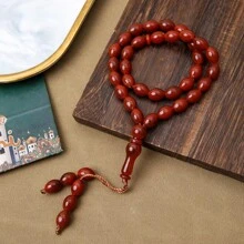 33 件念珠手链，沙特阿拉伯 Tasbih Misbaha 珠宝，用于祈祷和崇拜（仿天然石纹理） - 串珠手鍊 - 查看 5