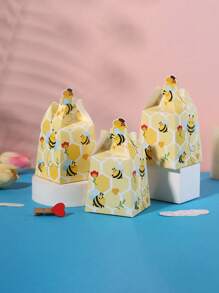 Paquete de 10 cajas de dulces de regalo de cartón con diseño de abeja pequeña para fiestas - Multicolor - Ver 4