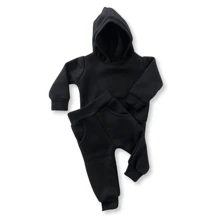 Children's Sweatshirt Set For Babies Cold Weather - màu đen - Xem 3