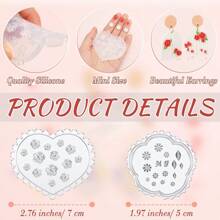 1pc Mini Silicone Polymer Clay Mold For Jewelry Earring Making, Cutter