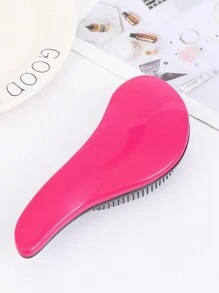 1 pieza Cepillo de pelo de unicolor, peine masajeador del cabelludo, herramienta de peinado apta para todo tipo de cabello, regalo para hombres y mujeres, regalo para el Día de la Madre, cepillo de pelo, peine, herramientas para el cabello, productos y accesorios para el cabello para barbería, salón de belleza, artículos esenciales de viaje