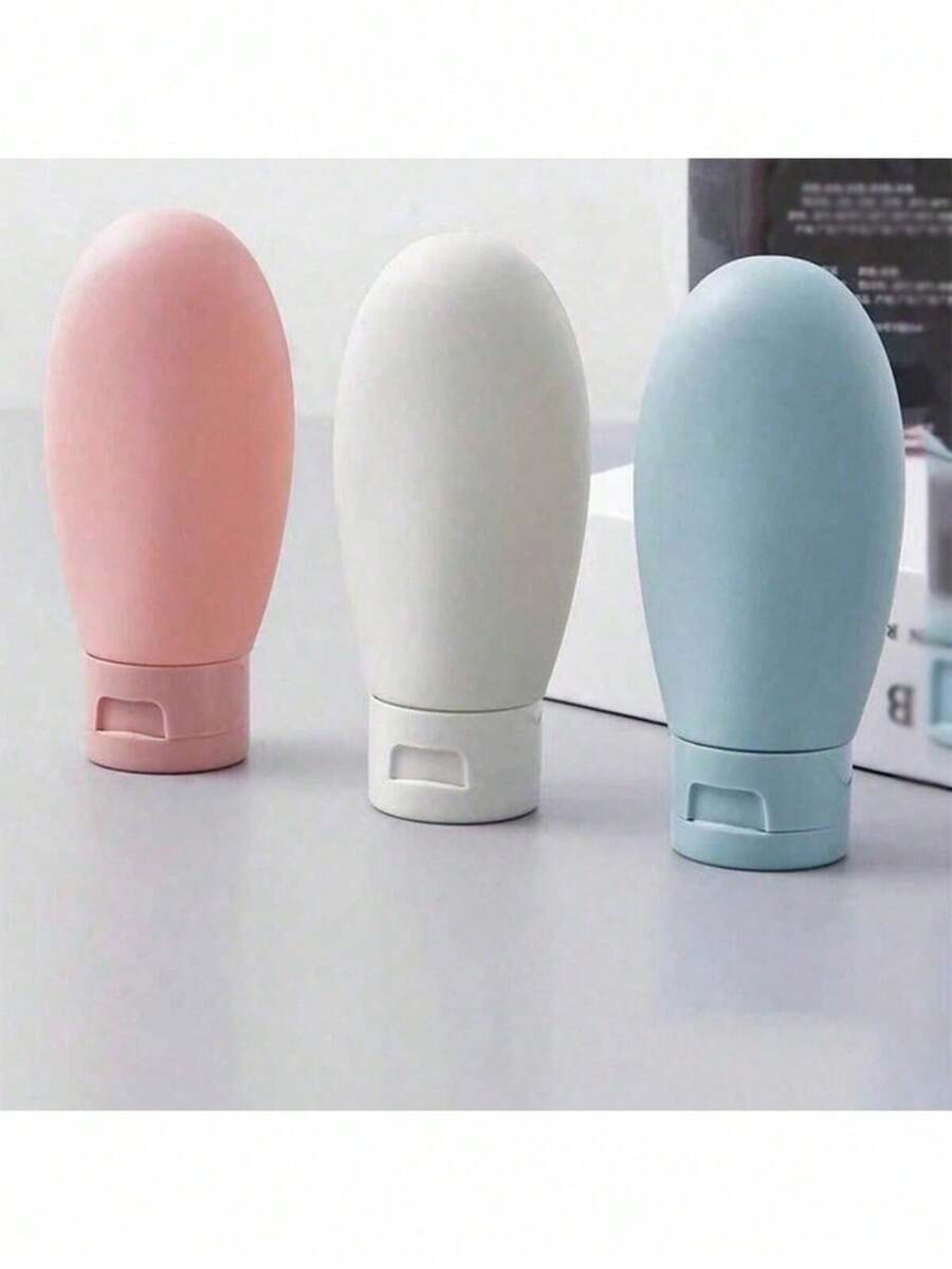 7 Pcs 60ML Refillable Silicone Travel Bottles Set Leak Proof And