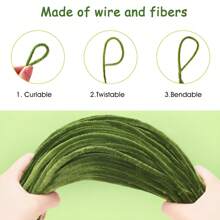 400 piezas Limpiapipas flexibles de chenilla verde, limpiapipas verdes surtidos, tallos de chenilla versátiles, fácil de retorcer y doblar, manualidades hechas a mano para flores de tulipán, hojas, animales, árbol de Navidad, regalos para el Día de la Madre y proyectos creativos - Perfecto para entusiastas de las artes y manualidades, proyectos navideños y limpieza - Juego duradero, plegable y colorido