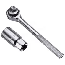 Reversible Ratchet Socket Set, 40 Pieces. 1/4 3/8 Metric - Silver - View 6