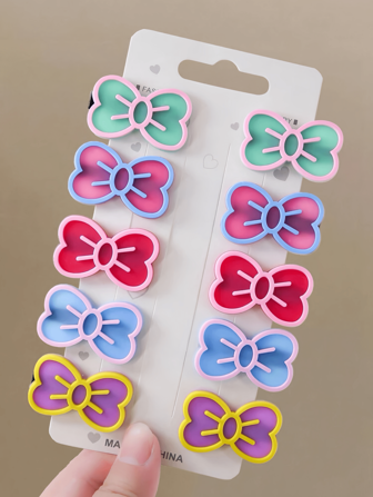 10st söt glass tecknad hårklämmor för flickor