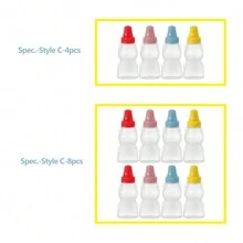 4/8pcs Mini Portable Condiment Bottles - Perfect For On-The-Go Travelers Office Lunch Summer Picnics Camping
