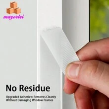 White Mesh Screen - No Drilling Needed, Self-Adhesive Hook And Loop, High Density Insect Protection, Ideal For Windows And Doors - White - View 8