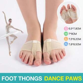 1 paar voorvoetsokken - geschikt voor buikballetschoenen, teenbeschermers, sportkleding, yogasokken, balletdansschoenen