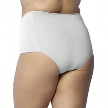 Microfiber High Waist Pregnancy Lingerie Firm Fabric Polyamide Ladies Pants - 白色 - 查看 2