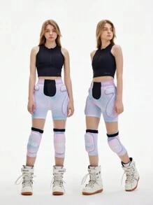 NANDN SNOW 1pc NANDN Unisex Ski Impact Protection Padded Shorts And Knee Guards Set, Ski Gear - Multicolor - View 6