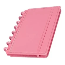 Small Smart Notebook A5 With Disc Lined Sheets Cute Colors Stationery - Hồng - Xem 1
