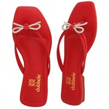 Women's Flat Sandal Shiny Comfortable Soft - 紅色 - 查看 7