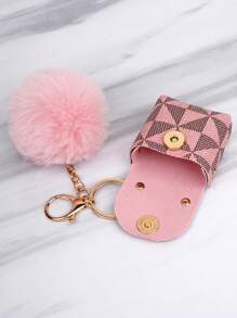 Fashionable Headphone Coin Purse Keychain Pendant Accessories College Supplies University Keychain Charms Keychain Plush Gifts For Women Keychain Accessories Key Chains For Women - Pink - View 3