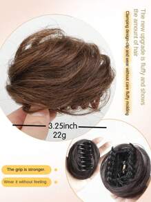 Messy Claw Clip Hair Buns, Softball Hair Extensions Party And Prom Artificial Hair Wigs Peruka z włosów dla wszystkich kobiet, aby dodać objętości do swojego klipu 1 sztuka Peruki syntetyczne na imprezy Halloween na festiwalach muzycznych
