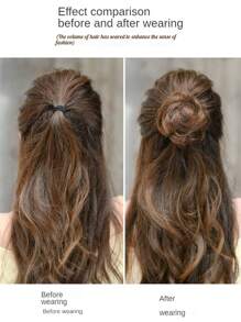 Messy Claw Clip Hair Buns, Softball Hair Extensions Party And Prom Artificial Hair Wigs Peruka z włosów dla wszystkich kobiet, aby dodać objętości do swojego klipu 1 sztuka Peruki syntetyczne na imprezy Halloween na festiwalach muzycznych