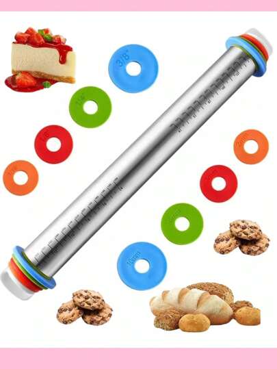 Rodillo Acero Ajustable 4 Niveles Grosor P/respostería Masa